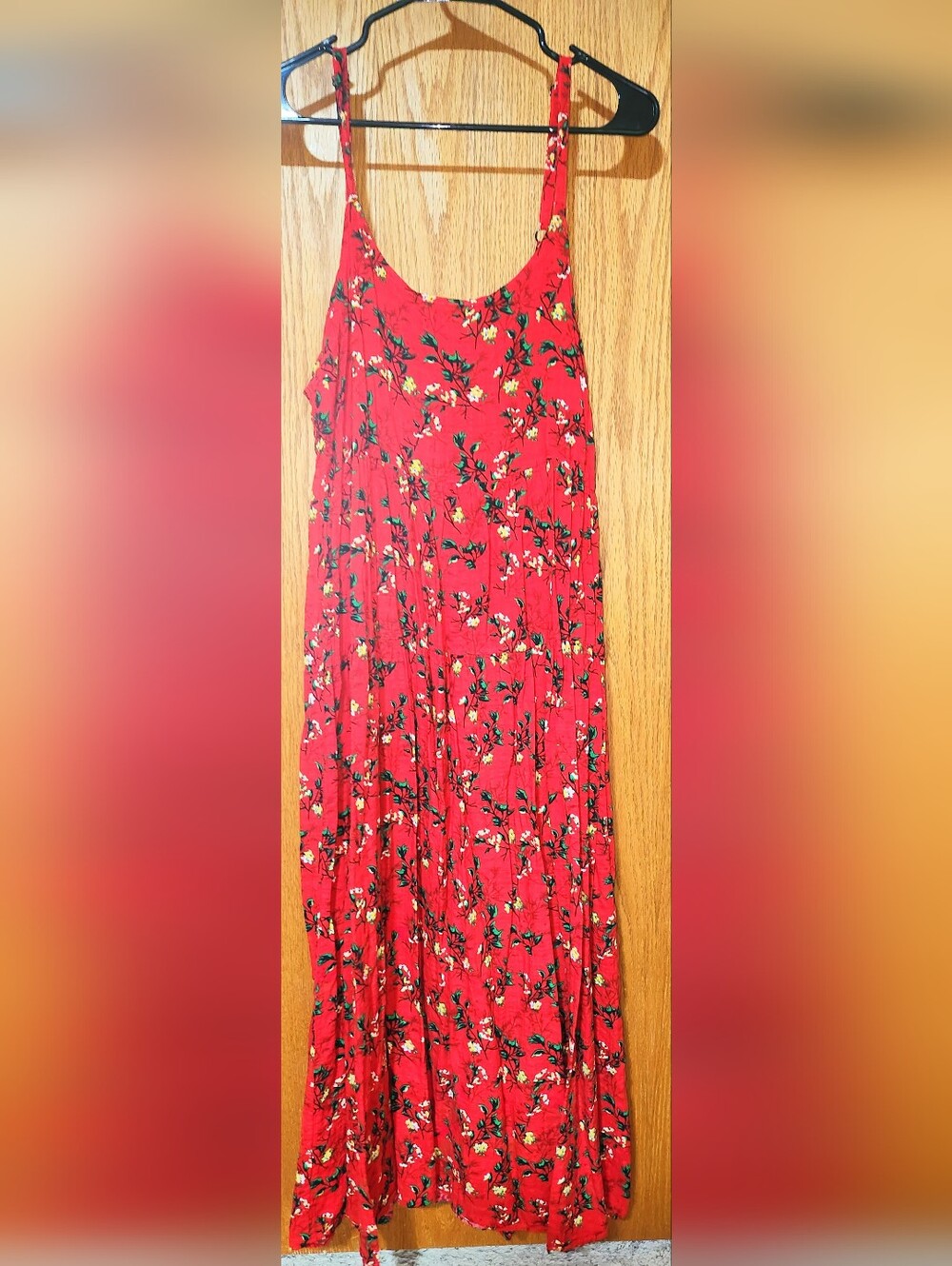 Red Floral Maxi Dress